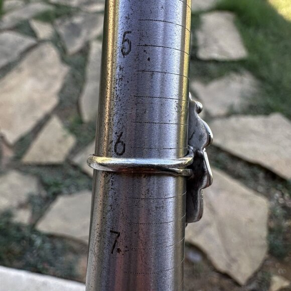 VTG‎ Edward Becenti Sterling Native American Navajo Pink Shell Ring Size 6.25 - Picture 7 of 8